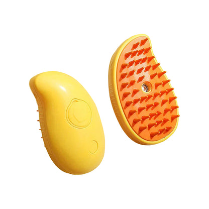 electric cat steam brush yellow orange
